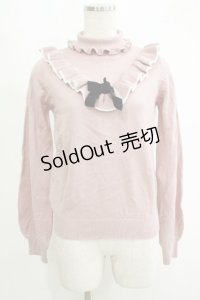 Ank Rouge / ベロアリボンニット M ピンク H-25-11-06-068-CA-TO-NS-ZH