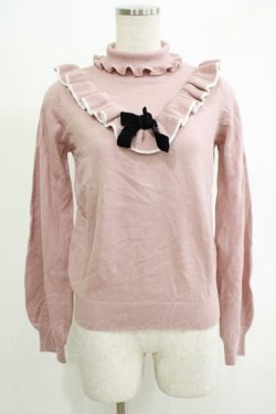 画像1: Ank Rouge / ベロアリボンニット M ピンク H-25-11-06-068-CA-TO-NS-ZH