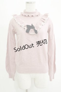 画像1: Ank Rouge / ベロアリボンニット M ピンク H-25-11-06-068-CA-TO-NS-ZH