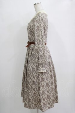 画像2: an another angelus / ウォールペーパーダマスク柄ワンピース Free BEIGE×BR H-25-11-06-006-CA-OP-NS-ZH