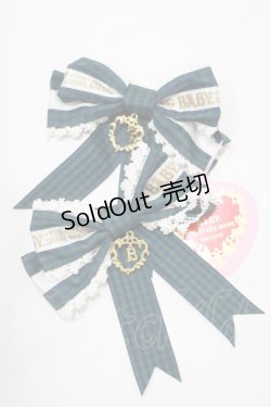 画像1: BABY,THE STARS SHINE BRIGHT / Royal academyリボンクリップ Free グリーン H-25-11-06-076-BA-AC-NS-ZH
