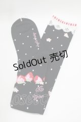 Angelic Pretty / Little Bunny Strawberryオーバーニー  ブラック H-25-11-06-077-AP-AC-NS-ZH