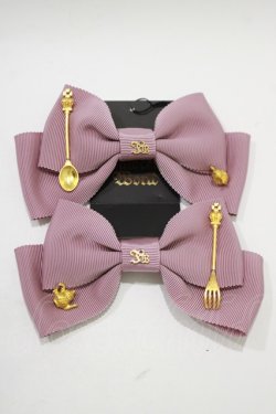 画像2: Innocent World / ティータイムツインリボンクリップ  ピンク H-25-11-06-078-IW-AC-NS-ZH