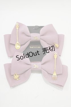 画像2: Innocent World / ティータイムツインリボンクリップ  ピンク H-25-11-06-078-IW-AC-NS-ZH