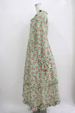 画像2: FLC / 星名桜子/花柄フリルワンピース L ミント H-25-11-06-010-LO-OP-NS-ZH