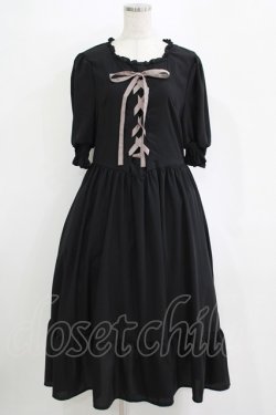 画像1: m petit by misako / AMレースアップワンピース LL ブラック H-25-11-06-012-LO-OP-NS-ZH