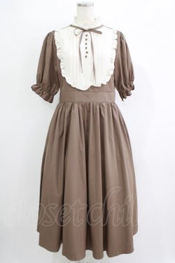 画像1: m petit by misako / ナシジムジキリカエワンピース L ブラウン H-25-11-06-015-LO-OP-NS-ZH