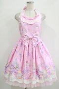 Angelic Pretty / MilkyPlanetジャンパースカートSet Free ピンク H-25-11-06-002-AP-OP-NS-ZH