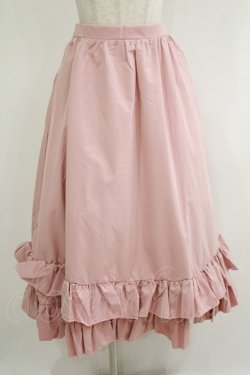 画像1: FLC / MINA*ティアードスカート L ピンク H-25-11-06-018-LO-SK-NS-ZH