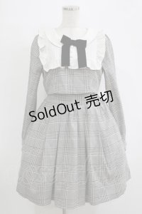 Ank Rouge / チェック柄ヨークフリルSET/UPワンピース M ブラック H-25-11-06-021-CA-OP-NS-ZH