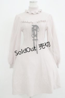 画像1: Ank Rouge / ハイネックニットワンピース M ピンク H-25-11-06-022-CA-OP-NS-ZH