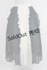 axes femme / 配色フリル×プリーツスカート Free オフ/ブラック/グリーン H-25-11-06-023-AX-SK-NS-ZH