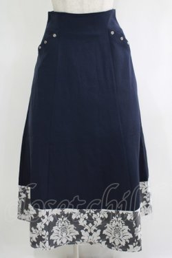 画像1: axes femme / オパール切替ペンシルスカート Free ネイビー H-25-11-06-024-AX-SK-NS-ZH