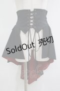 ATELIER BOZ / ヘクトルコルセット風オーバースカート  黒×真紅 H-25-11-07-030-EL-SK-KB-ZH