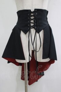 ATELIER BOZ / ヘクトルコルセット風オーバースカート  黒×真紅 H-25-11-07-030-EL-SK-KB-ZH