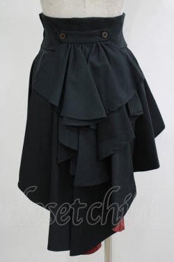 画像3: ATELIER BOZ / ヘクトルコルセット風オーバースカート  黒×真紅 H-25-11-07-030-EL-SK-KB-ZH