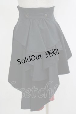 画像3: ATELIER BOZ / ヘクトルコルセット風オーバースカート  黒×真紅 H-25-11-07-030-EL-SK-KB-ZH