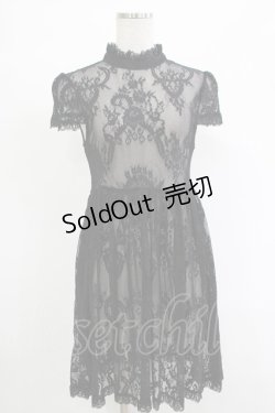 画像1: KILL STAR / レースワンピース S ブラック H-25-11-07-031-SL-OP-KB-ZH