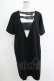 画像1: Na+H / バックベルト半袖ワンピース  黒 H-25-11-07-032-PU-OP-KB-ZH (1)