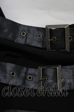 画像4: Na+H / バックベルト半袖ワンピース  黒 H-25-11-07-032-PU-OP-KB-ZH