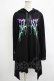 画像1: LISTEN FLAVOR / メタルロゴヘムラインパーカーワンピース  ブラック H-25-11-07-038-PU-OP-KB-ZH (1)