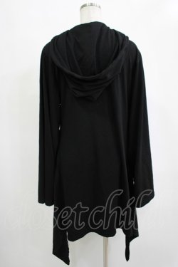 画像3: LISTEN FLAVOR / メタルロゴヘムラインパーカーワンピース  ブラック H-25-11-07-038-PU-OP-KB-ZH