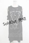 【SALE】LISTEN FLAVOR / 黒薔薇の堕天使オープンショルダーレースアップワンピース  ブラック H-25-11-07-039-PU-TO-KB-ZT455