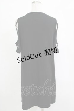 画像3: 【SALE】LISTEN FLAVOR / 黒薔薇の堕天使オープンショルダーレースアップワンピース  ブラック H-25-11-07-039-PU-TO-KB-ZT455