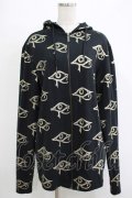 KILL STAR / 総柄ZIPパーカー XL ブラック×ゴールド H-25-11-07-041-SL-TO-KB-ZH