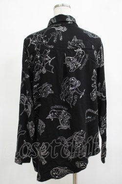 画像3: DISTURBIA / 総柄シャツ UK8 ブラック H-25-11-07-043-PU-BL-KB-ZH