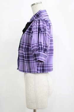 画像2: KILL STAR / HAYEE RIBBON SHIRT M ライラックタータン H-25-11-07-044-SL-BL-KB-ZH