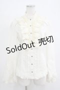 Ozz Croce / レースフリルブラウス  アイボリー H-25-11-07-046-OO-BL-KB-ZH