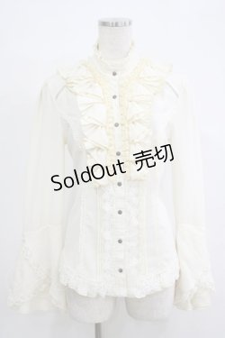 画像1: Ozz Croce / レースフリルブラウス  アイボリー H-25-11-07-046-OO-BL-KB-ZH