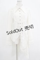 OZZ ANGELO / 薔薇刺繍ロングブラウス  アイボリー H-25-11-07-047-OO-BL-KB-ZH