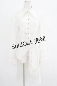 OZZ ANGELO / 薔薇刺繍ロングブラウス  アイボリー H-25-11-07-047-OO-BL-KB-ZH