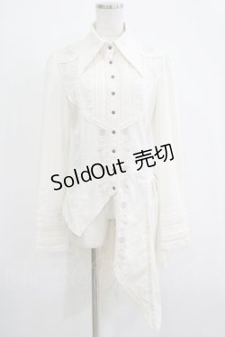 画像1: OZZ ANGELO / 薔薇刺繍ロングブラウス  アイボリー H-25-11-07-047-OO-BL-KB-ZH