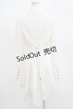 画像3: OZZ ANGELO / 薔薇刺繍ロングブラウス  アイボリー H-25-11-07-047-OO-BL-KB-ZH