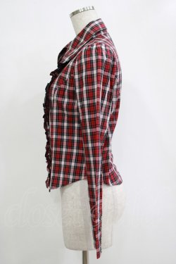 画像2: PEACE NOW / チェックフリルブラウス  赤 H-25-11-07-049-PU-BL-KB-ZH