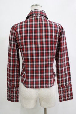 画像3: PEACE NOW / チェックフリルブラウス  赤 H-25-11-07-049-PU-BL-KB-ZH