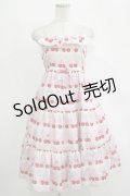 Shirley Temple / チェリースカラップレースプリントジャンパースカート  ピンク H-25-11-07-006-ET-OP-KB-ZH