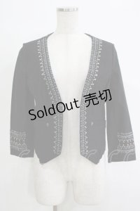 OZZ ANGELO / ノーカラージャケット  黒 H-25-11-07-050-OO-JA-KB-ZH