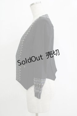 画像2: OZZ ANGELO / ノーカラージャケット  黒 H-25-11-07-050-OO-JA-KB-ZH