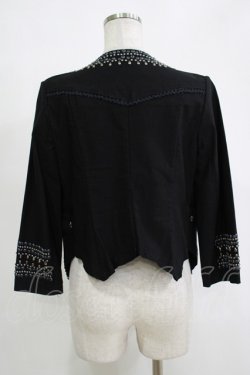 画像3: OZZ ANGELO / ノーカラージャケット  黒 H-25-11-07-050-OO-JA-KB-ZH