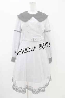 画像1: Bubbles / セーラーダブルリボンワンピース Free サックス/ブラック H-25-11-07-1034-CA-OP-NS-ZH