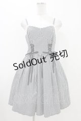 Ank Rouge / ギンガムスピンドルキャミワンピース M ブラック H-25-11-07-1035-CA-OP-NS-ZH