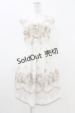 画像1: axes femme / シアーチェック花柄ワンピース M 生成り H-25-11-07-1037-AX-OP-NS-ZH