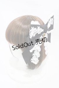 BABY,THE STARS SHINE BRIGHT / Lilinaリボンバレッタ  ブラック/オフ白 H-25-11-07-1005-BA-AC-NS-ZH