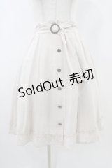 axes femme / 前釦カラーフレアスカート M 生成り H-25-11-07-1039-AX-SK-NS-ZH