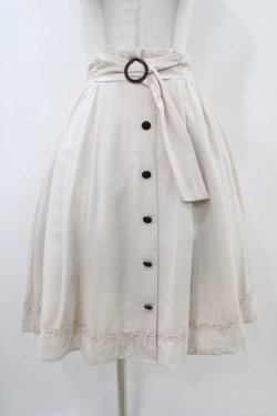 画像1: axes femme / 前釦カラーフレアスカート M 生成り H-25-11-07-1039-AX-SK-NS-ZH