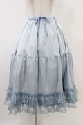 axes femme kawaii / レースフリルペチスカート M サックス H-25-11-07-1040-AX-SK-NS-ZH